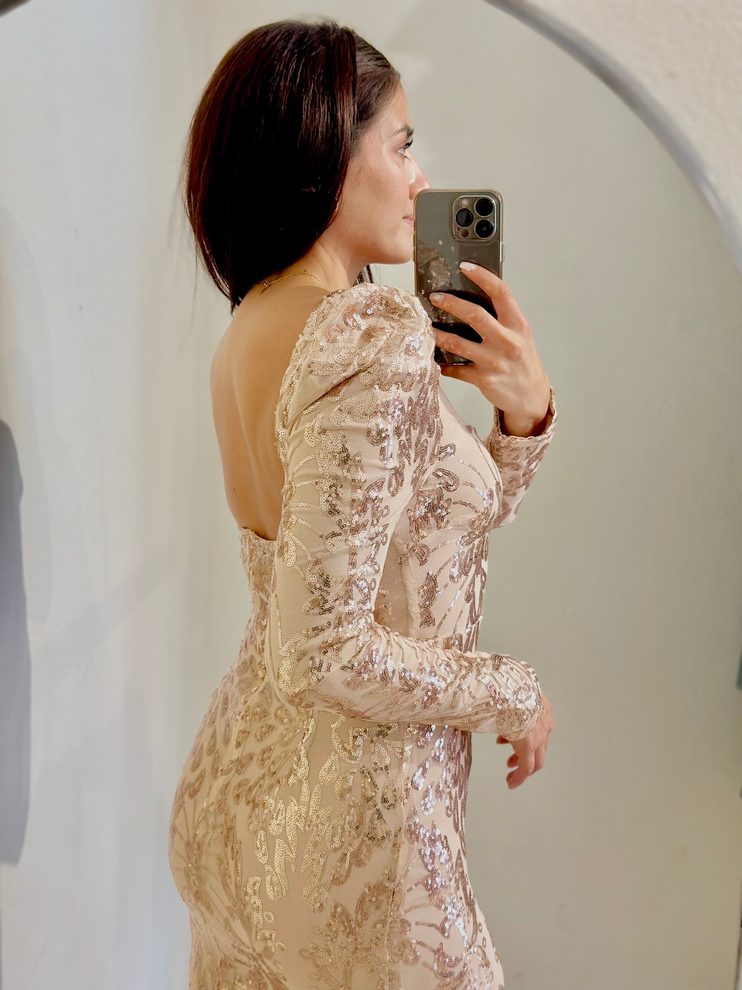 Vestido lentejuelas dorado