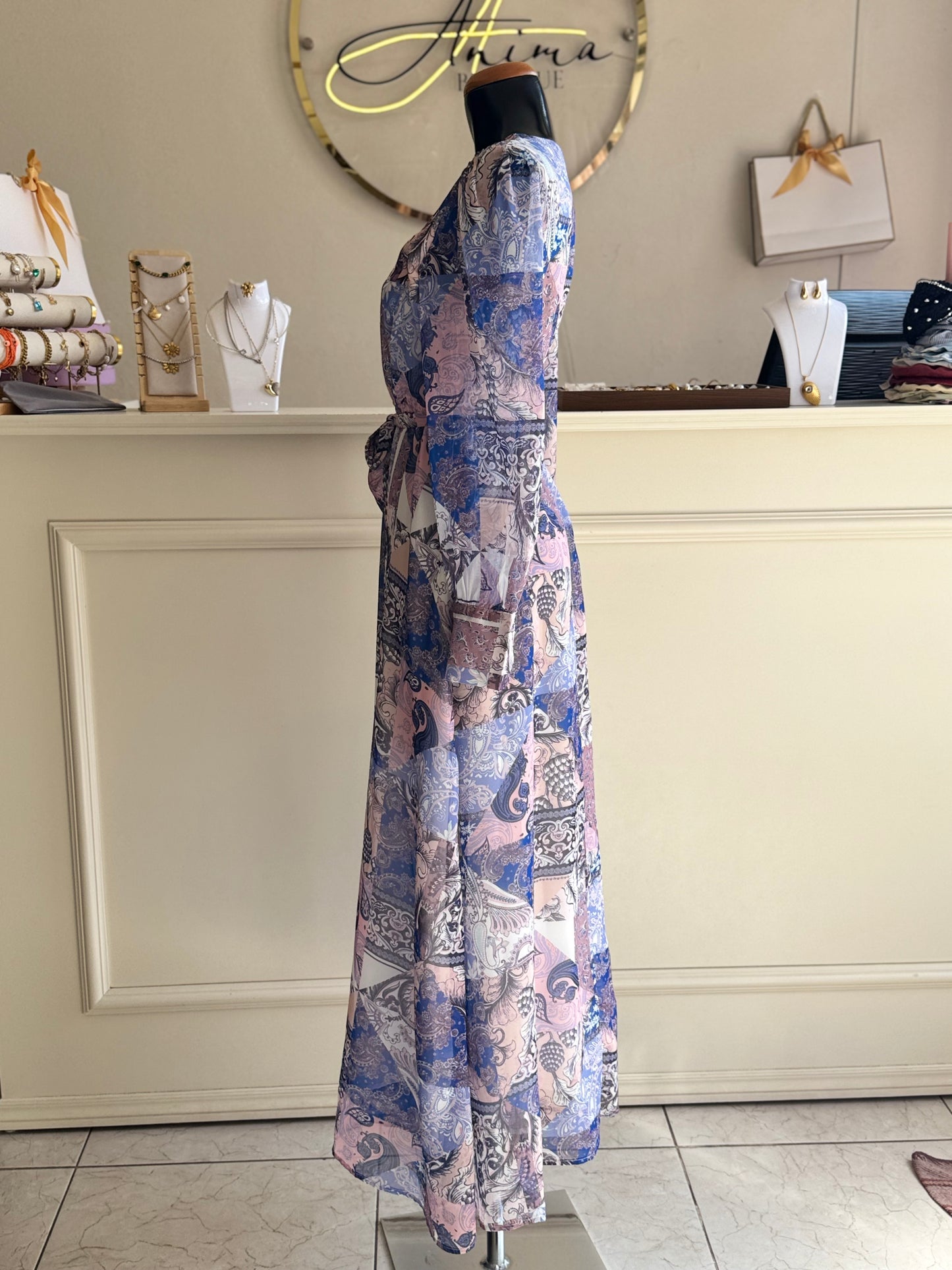 Vestido midi estampado