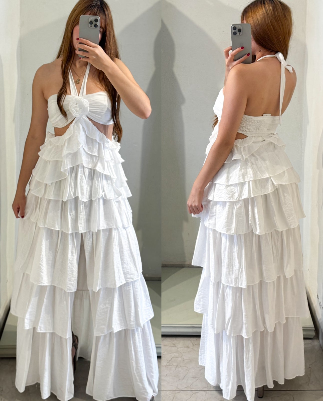 Vestido blanco ola es
