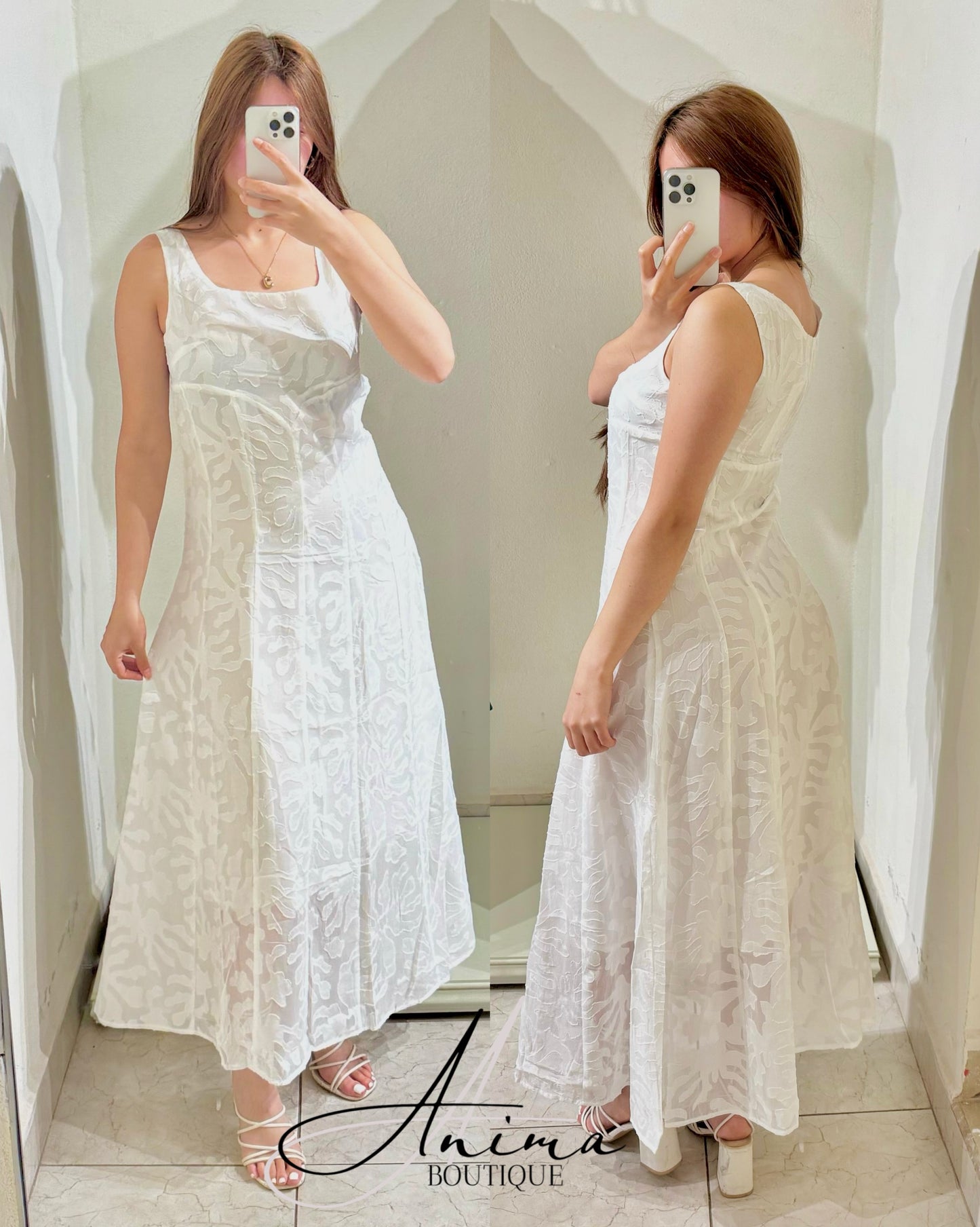 Vestido blanco flores