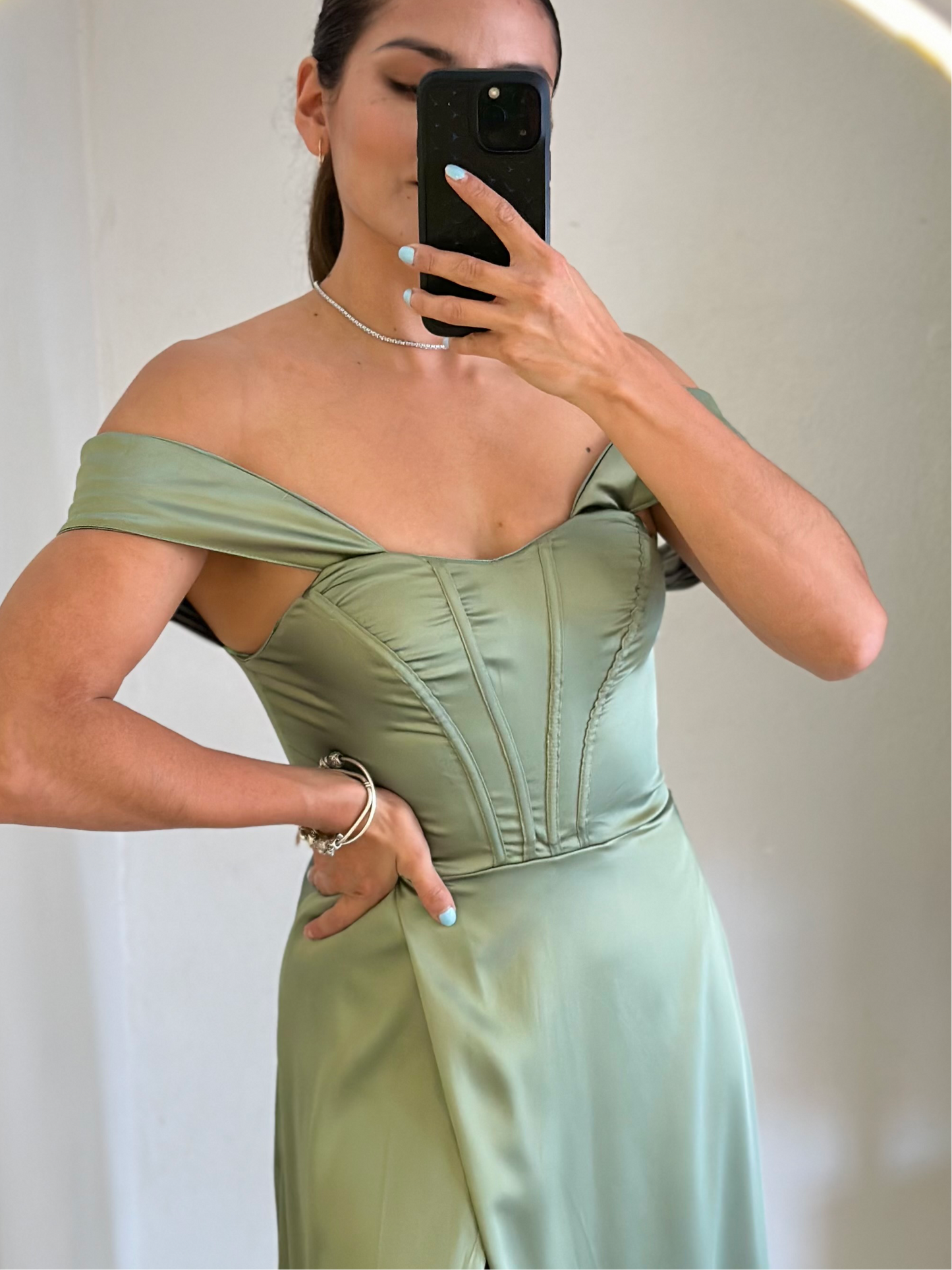 Vestido corset verde