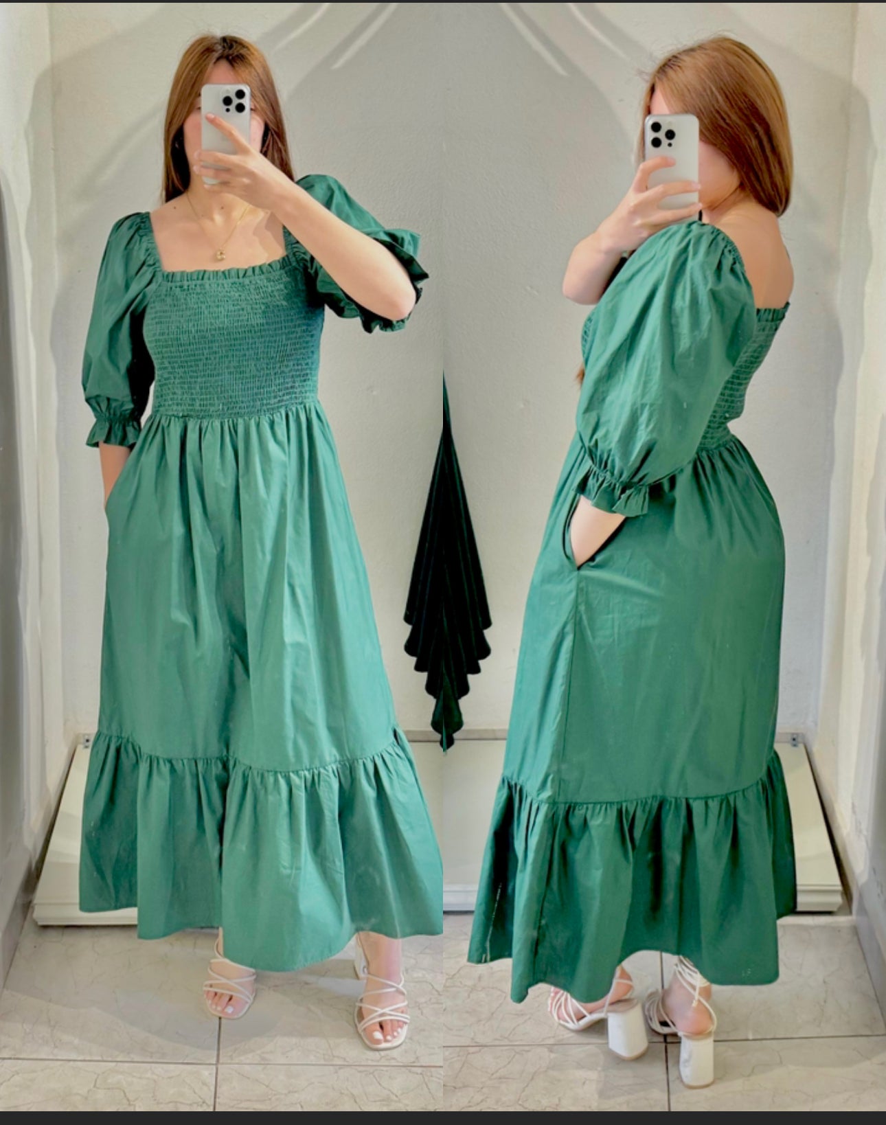 Vestido verde midi