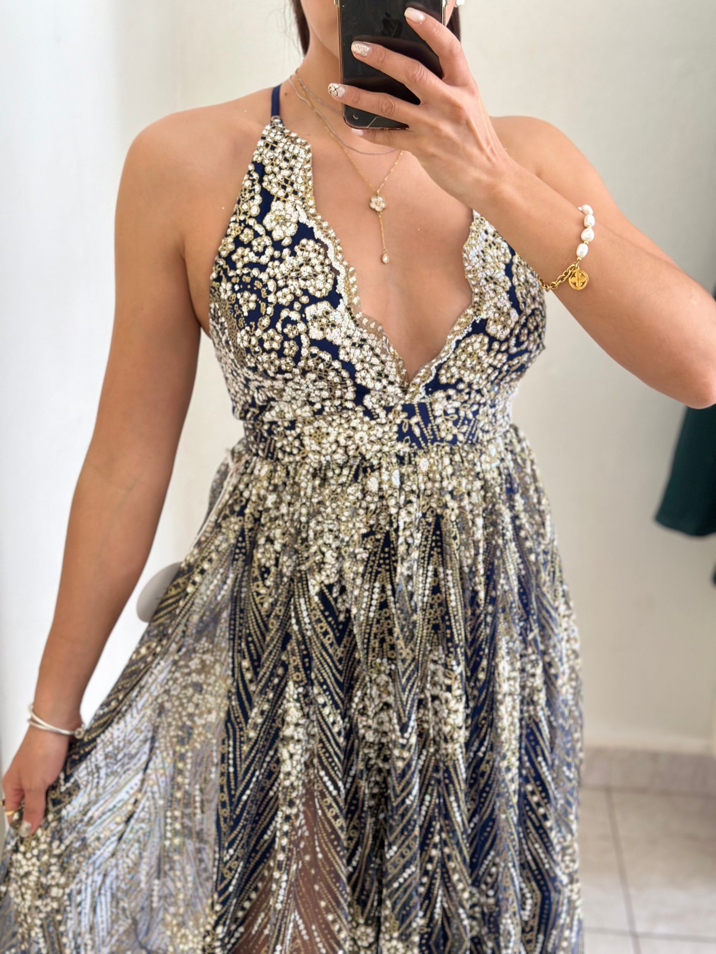 Vestido tul brillo