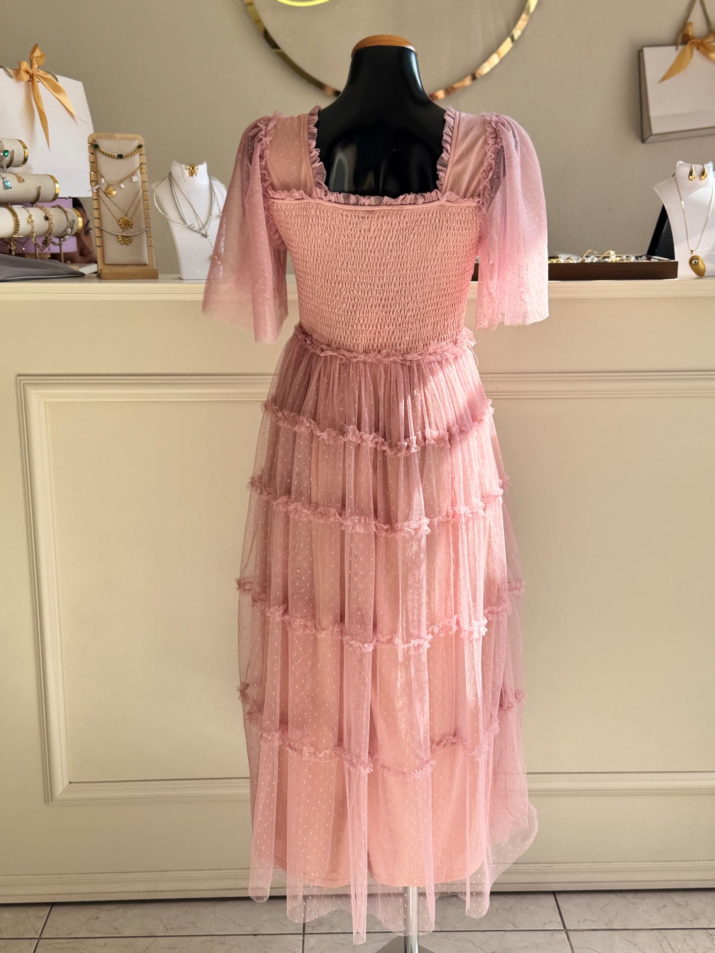 Vestido tul midi