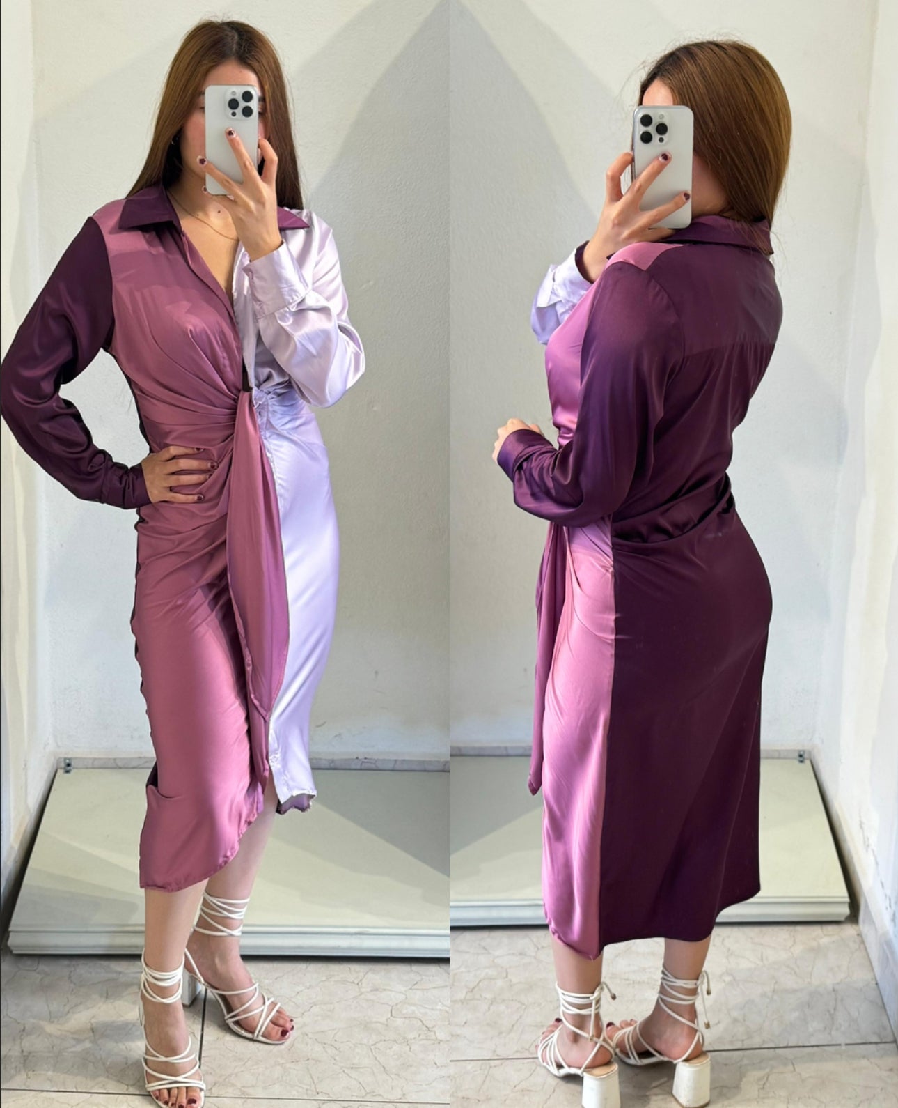 Vestido tonos morados