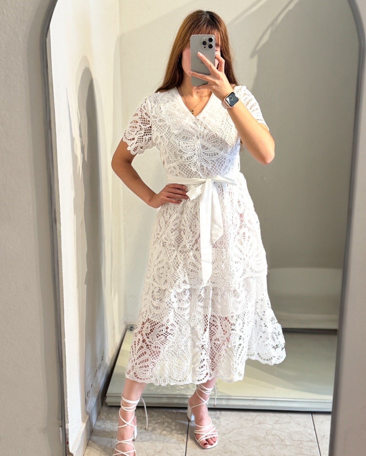 Vestido encaje suizo