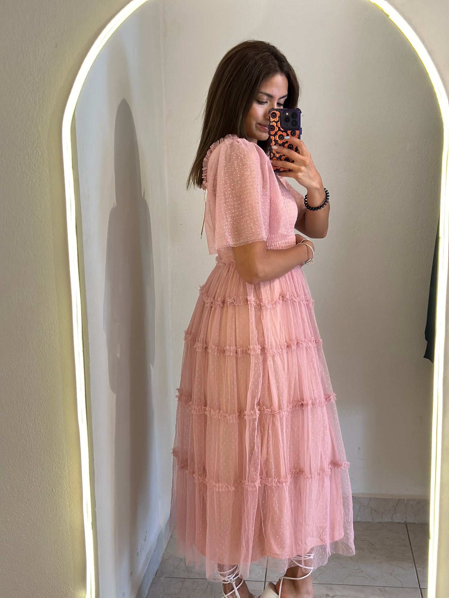Vestido tul midi