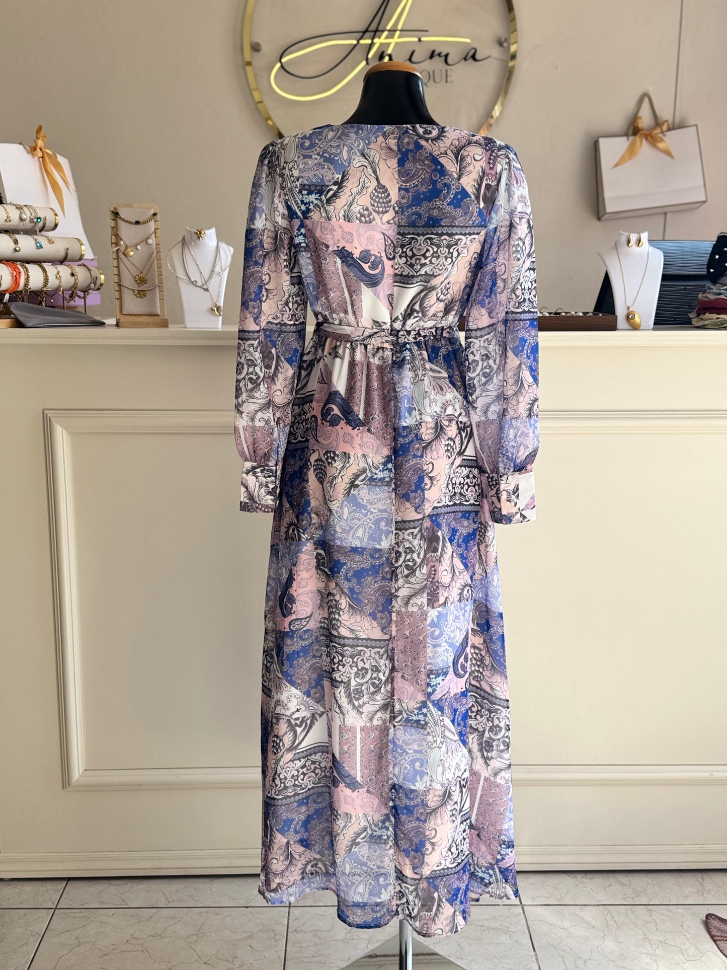 Vestido midi estampado