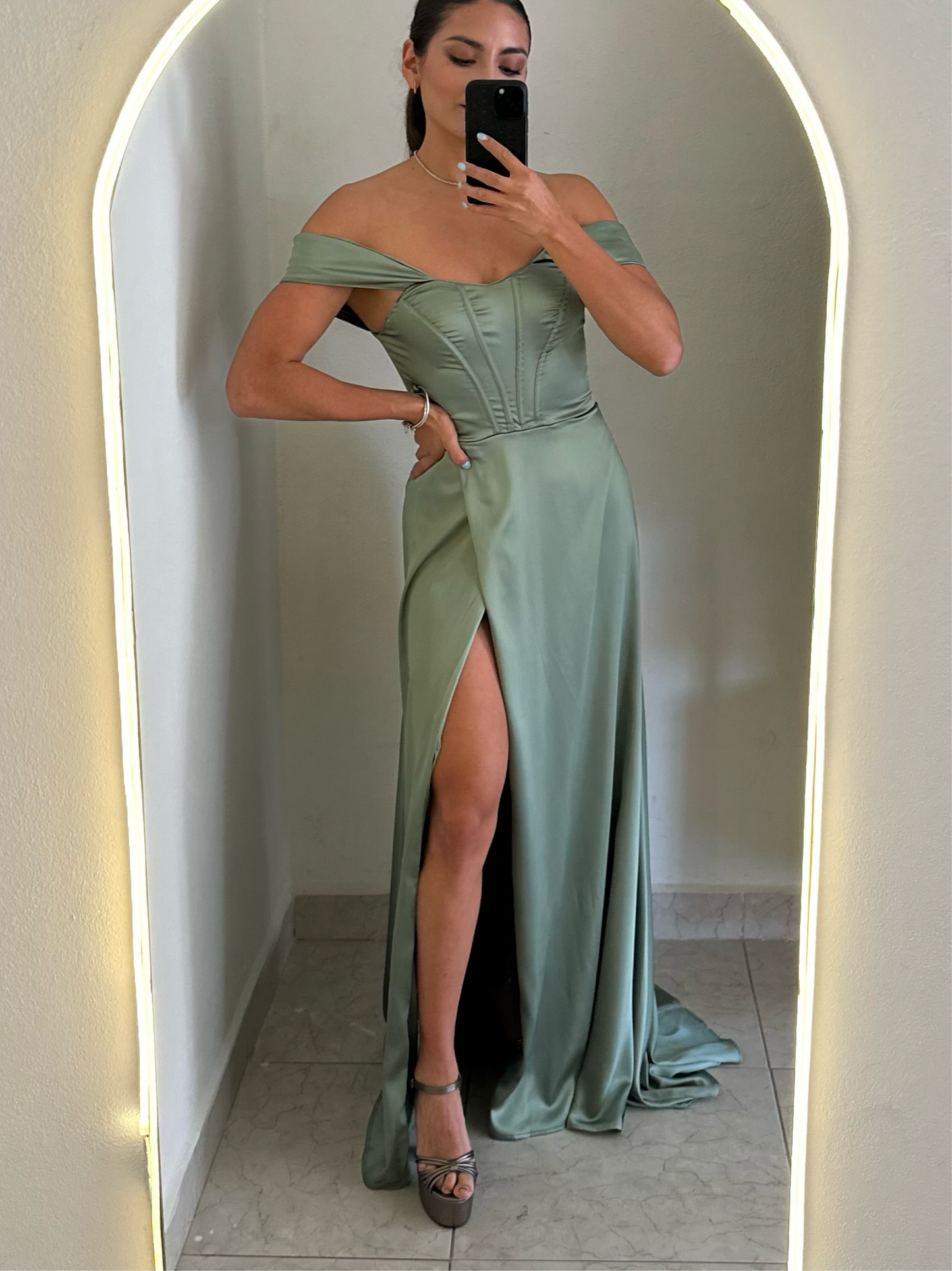 Vestido corset verde