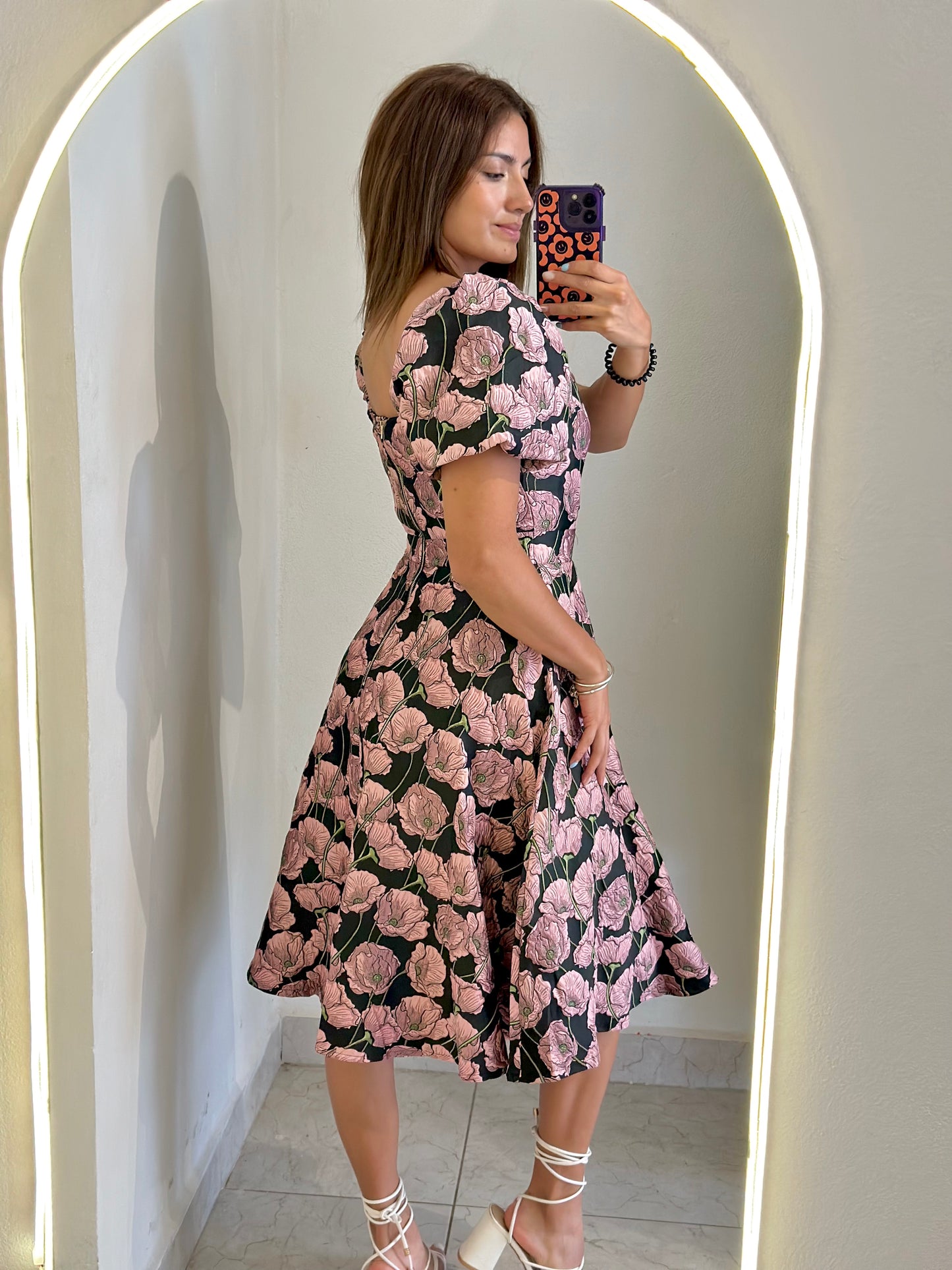 Vestido midi floreado