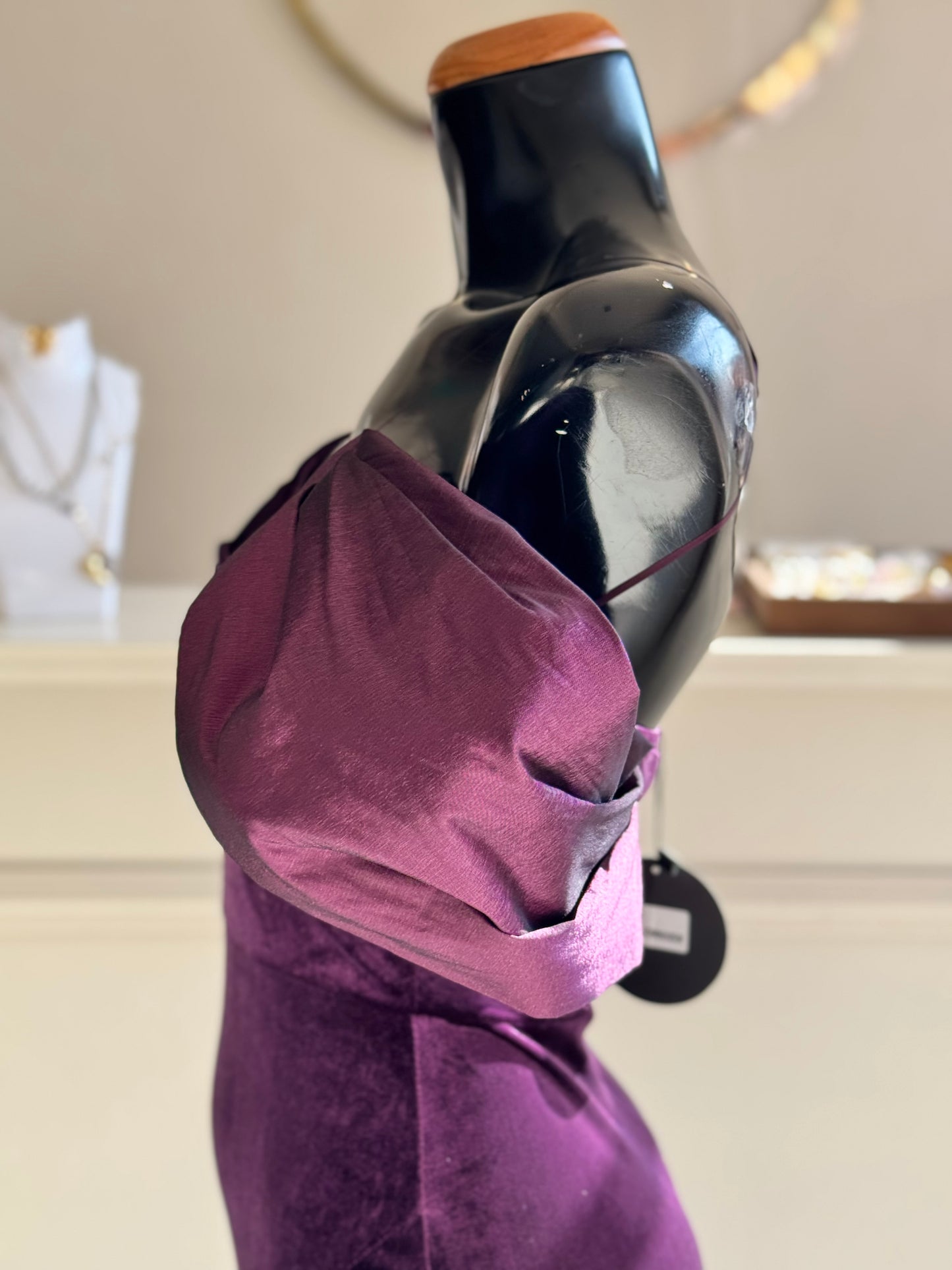 Vestido uva terciopelo