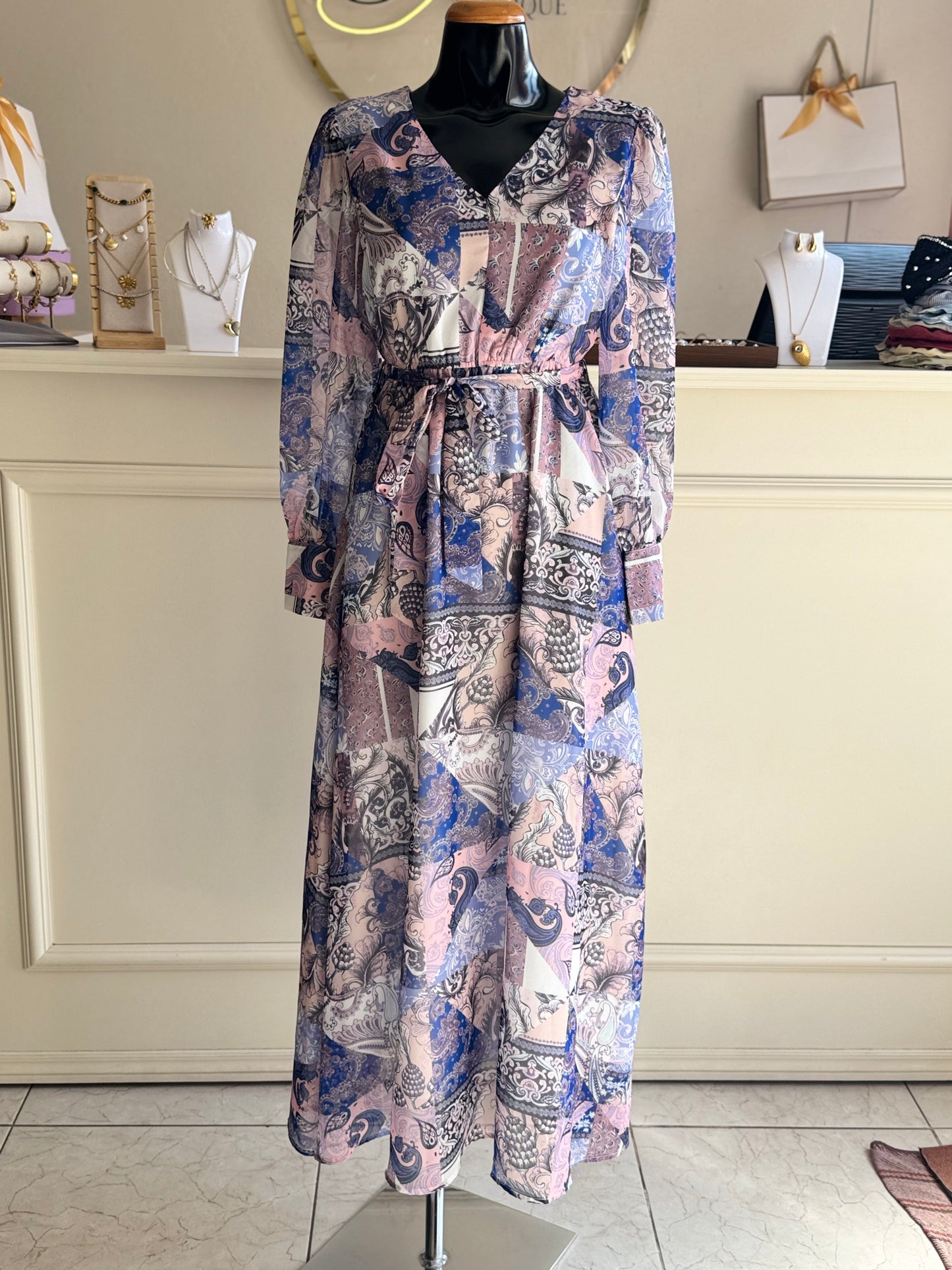 Vestido midi estampado