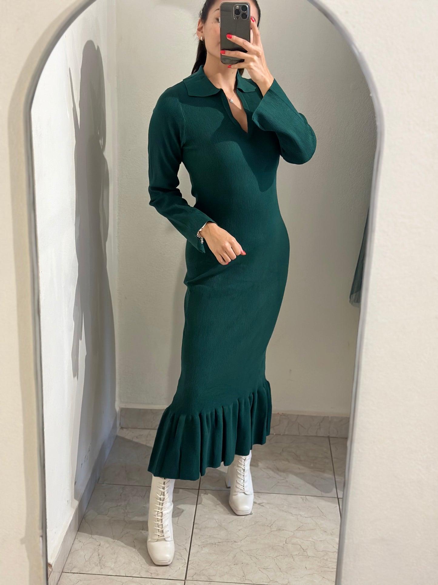 Vestido en tela de punto