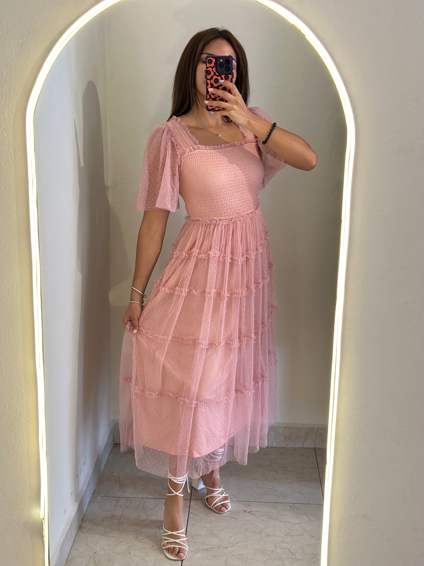 Vestido tul midi