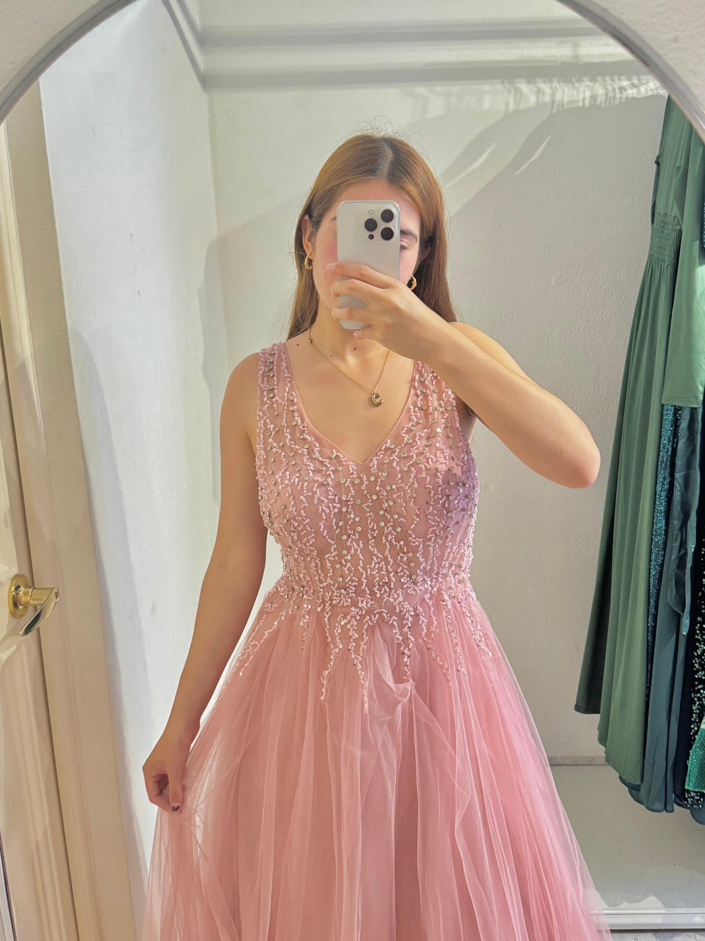 Vestido tul rosa