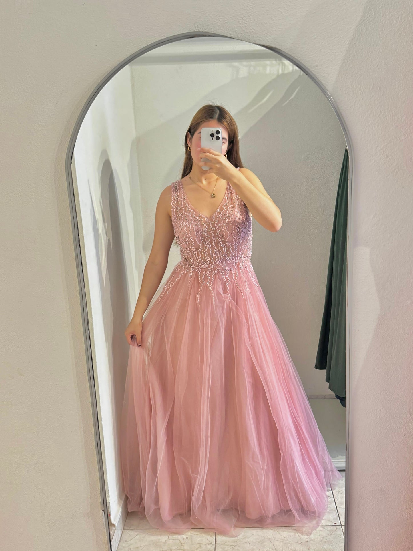 Vestido tul rosa