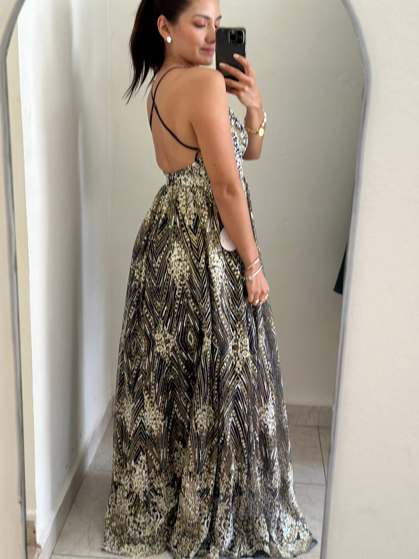 Vestido tul brillo