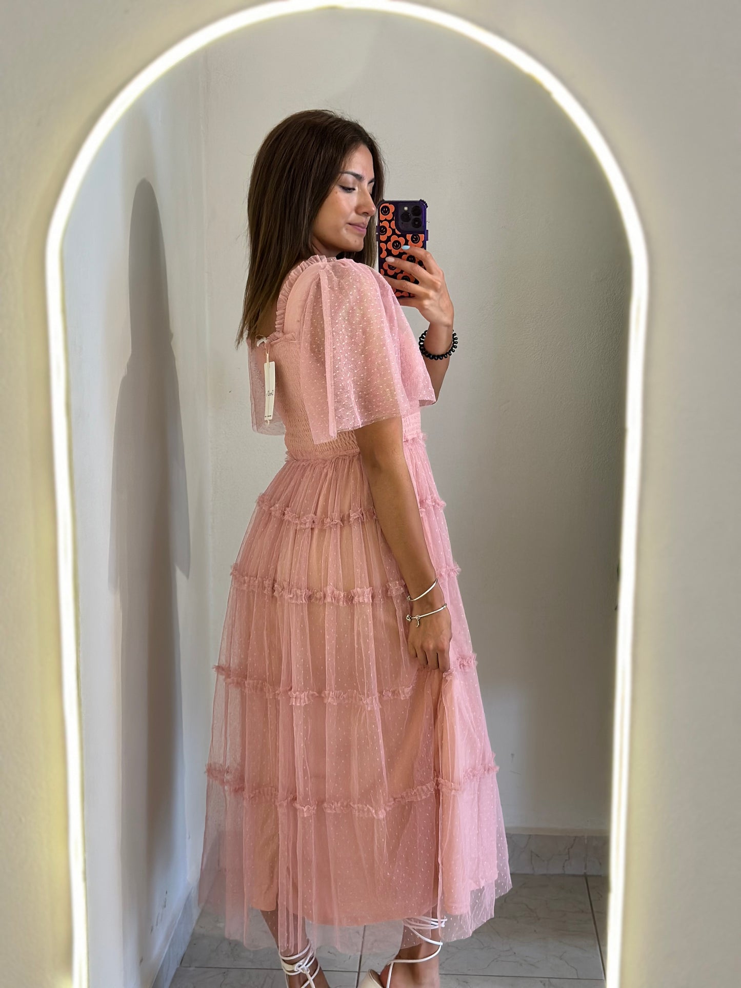 Vestido tul midi