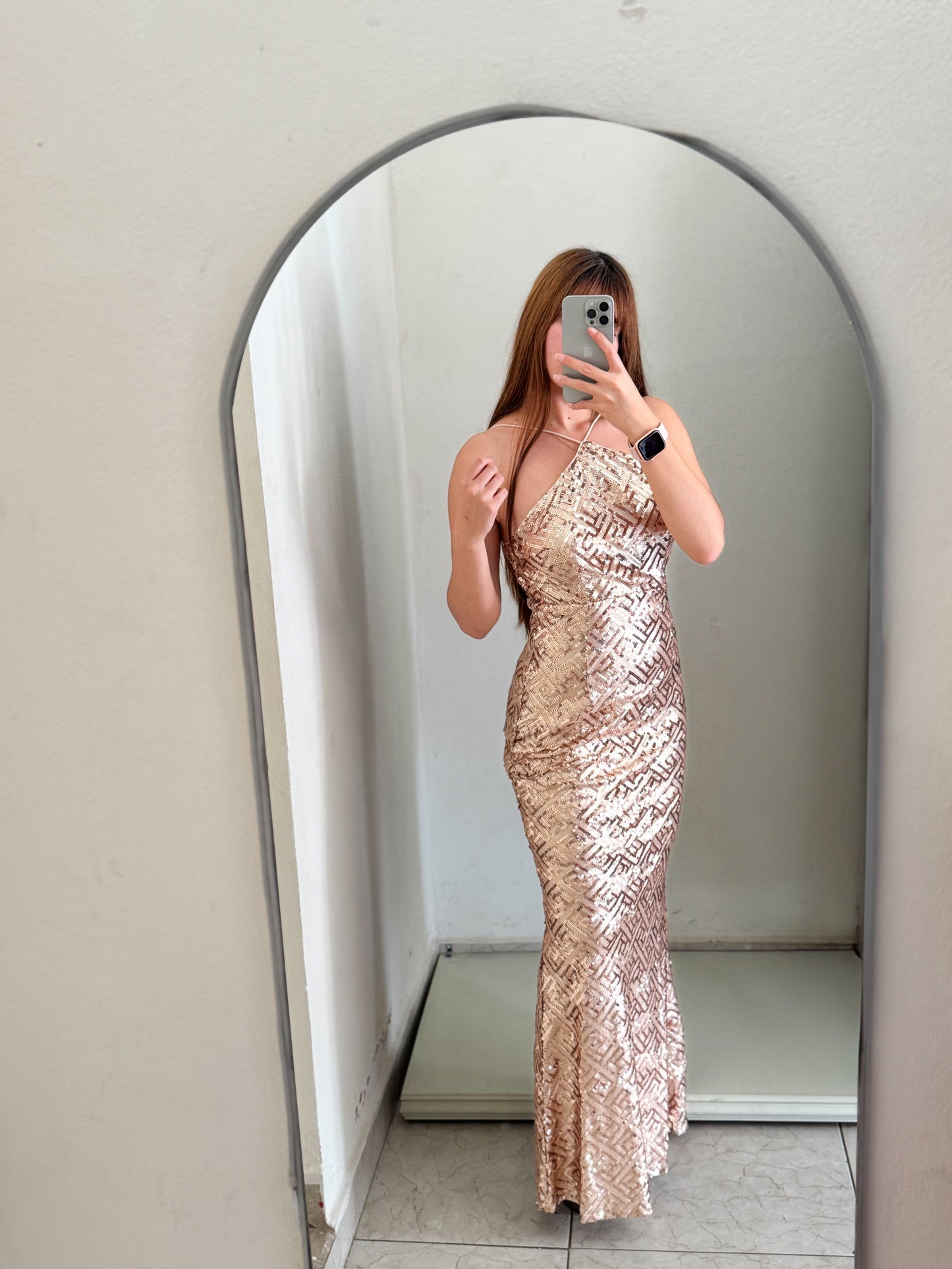 Vestido lentejuelas dorada