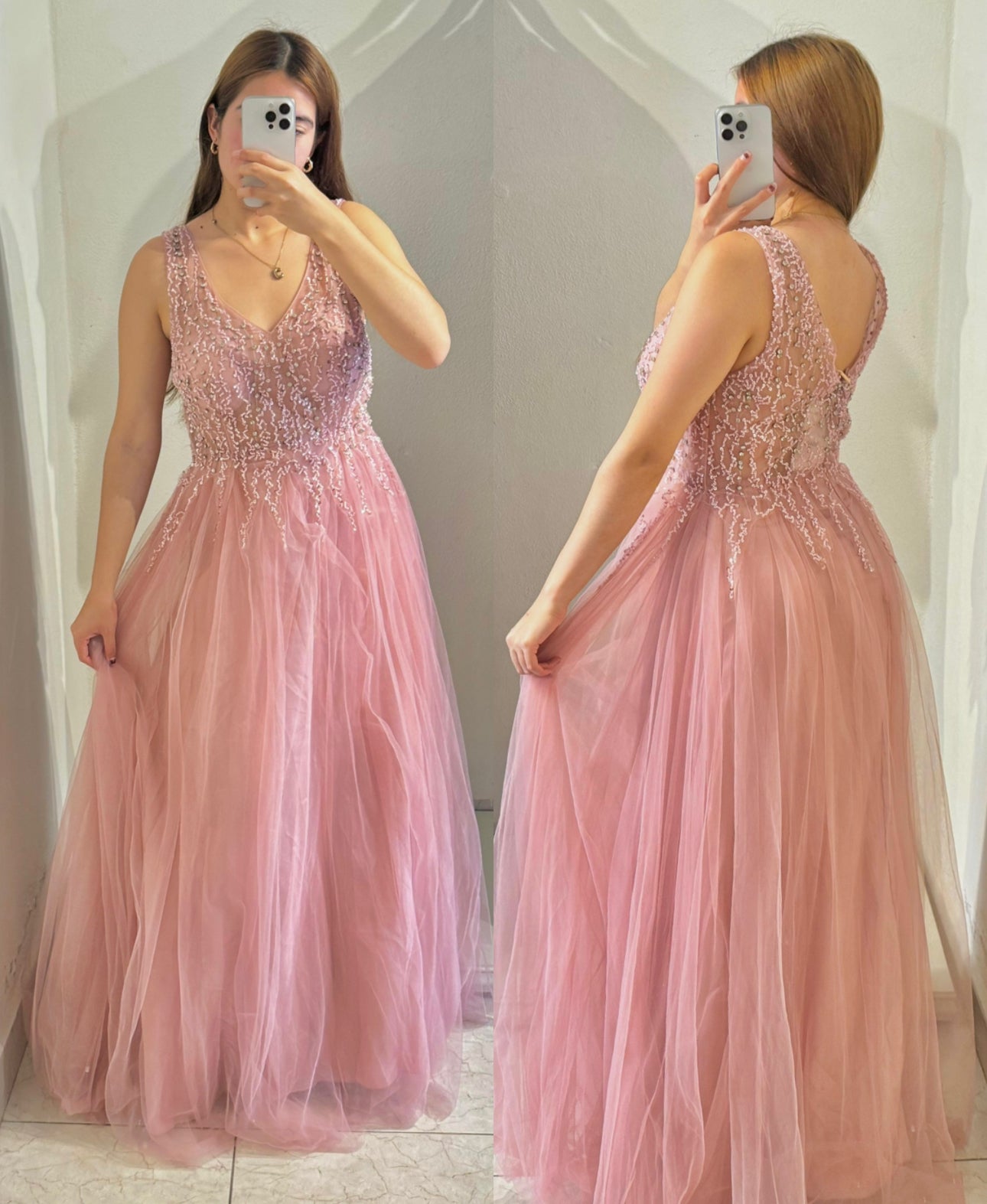 Vestido tul rosa