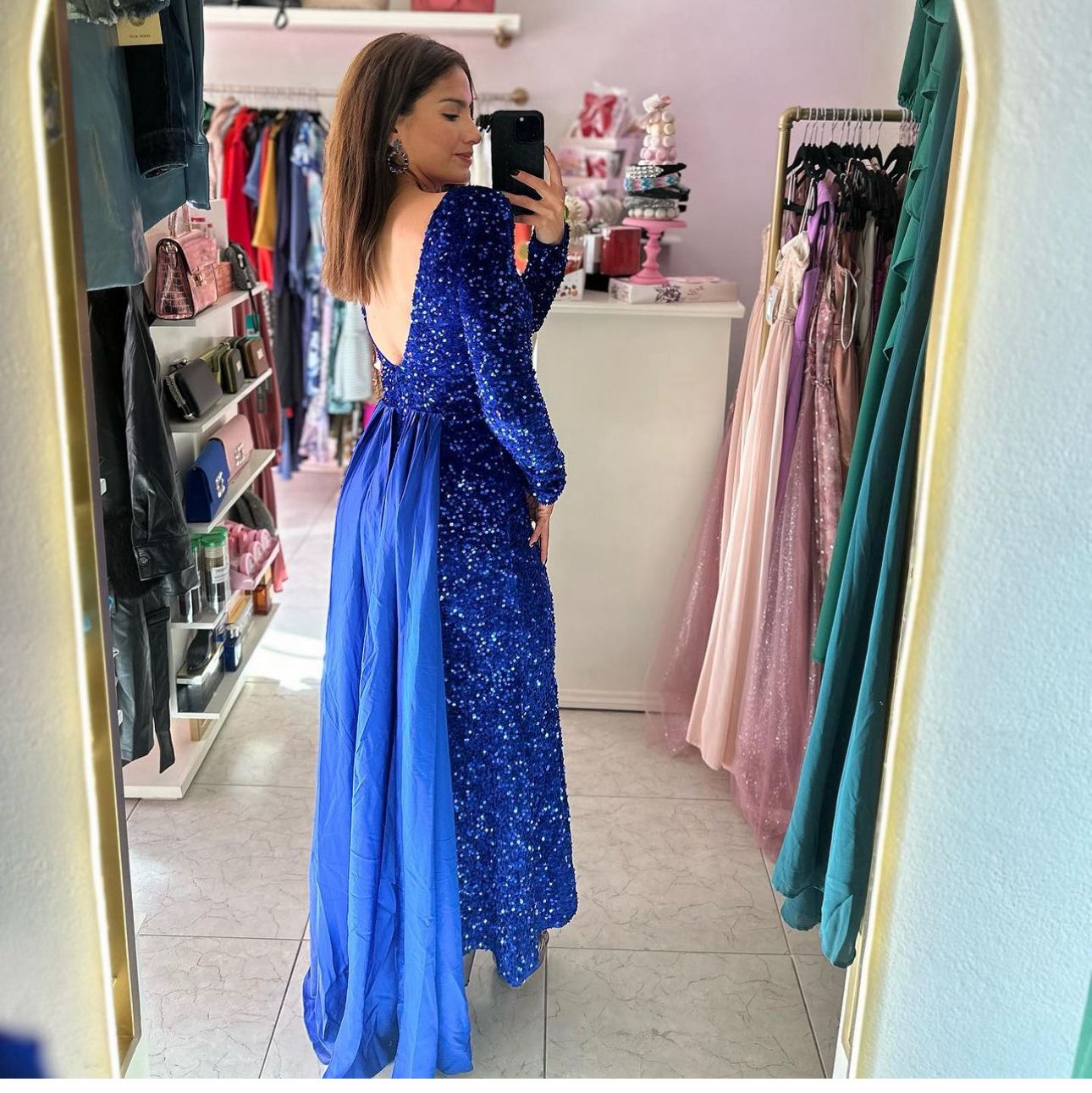 VESTIDO LENTEJUELA AZUL