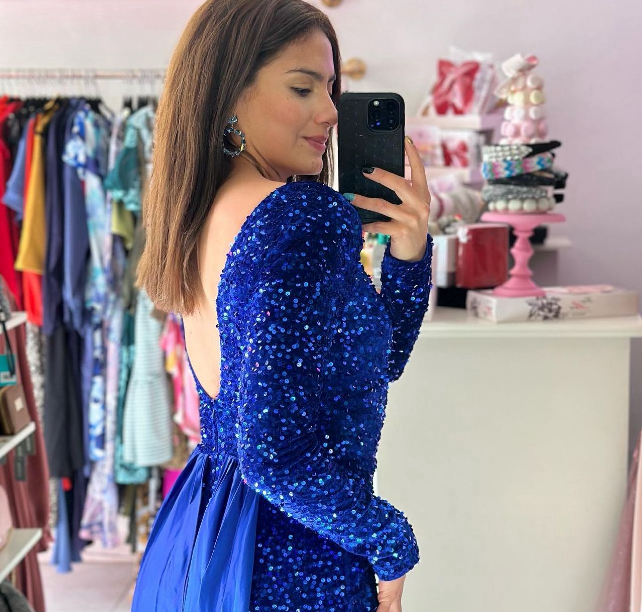 VESTIDO LENTEJUELA AZUL