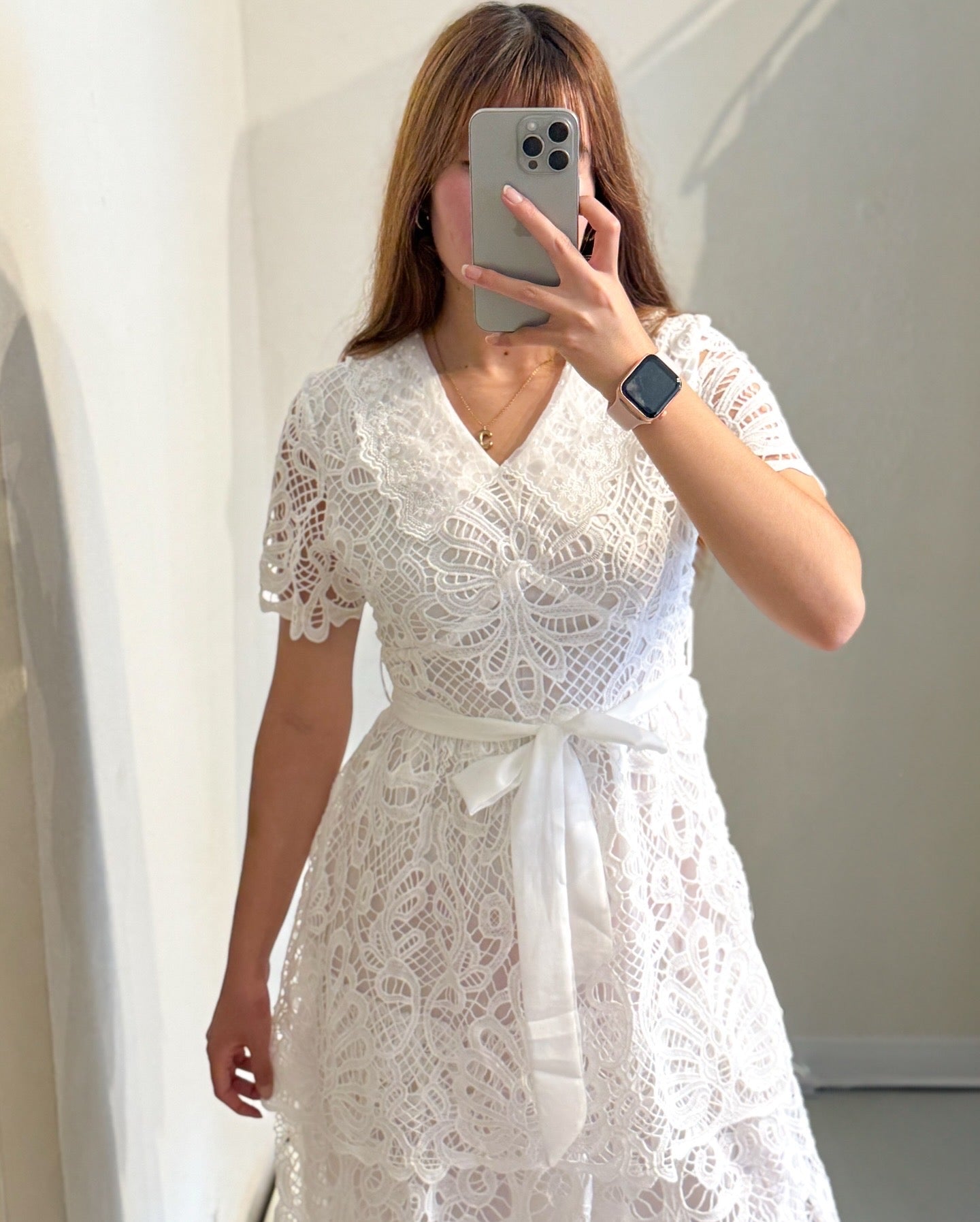 Vestido encaje suizo