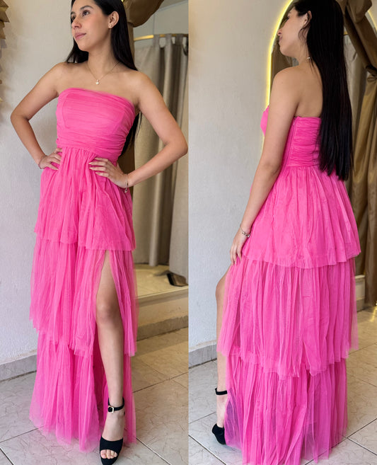 Vestido tul rosa