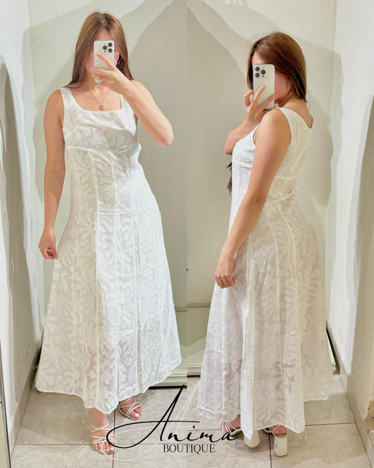Vestido blanco flores