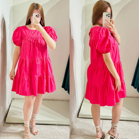 Vestido rosa corto