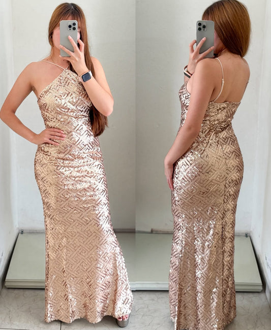 Vestido lentejuelas dorada
