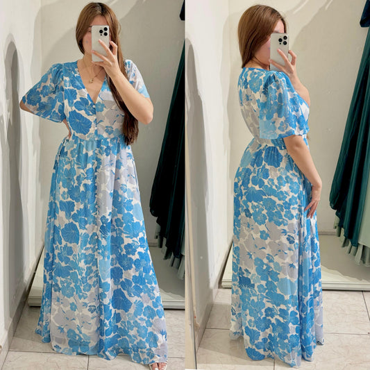 Vestido largo flores
