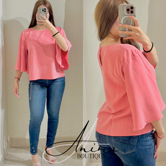 Blusa mangas campana