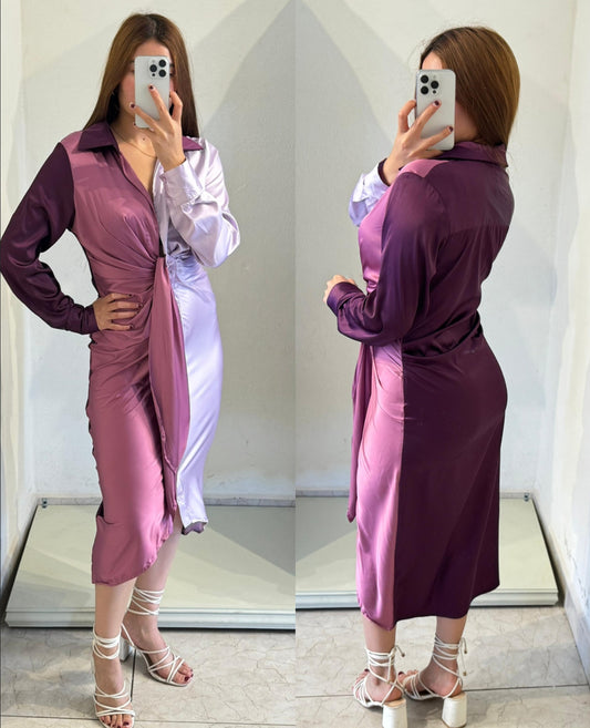 Vestido tonos morados