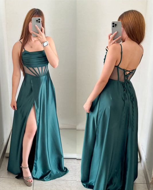 Vestido verde esmeralda