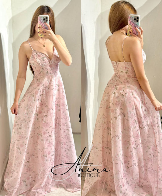 Vestido largo flores