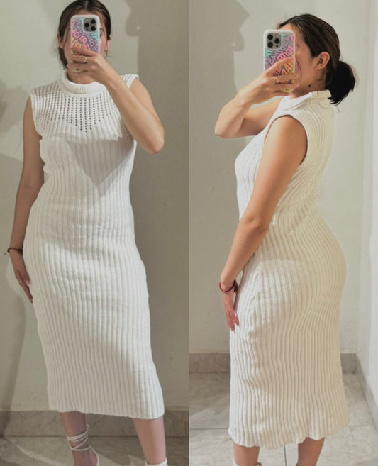 Vestido blanco punto