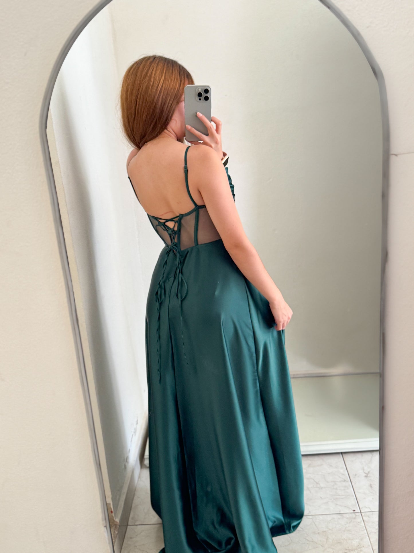 Vestido verde esmeralda