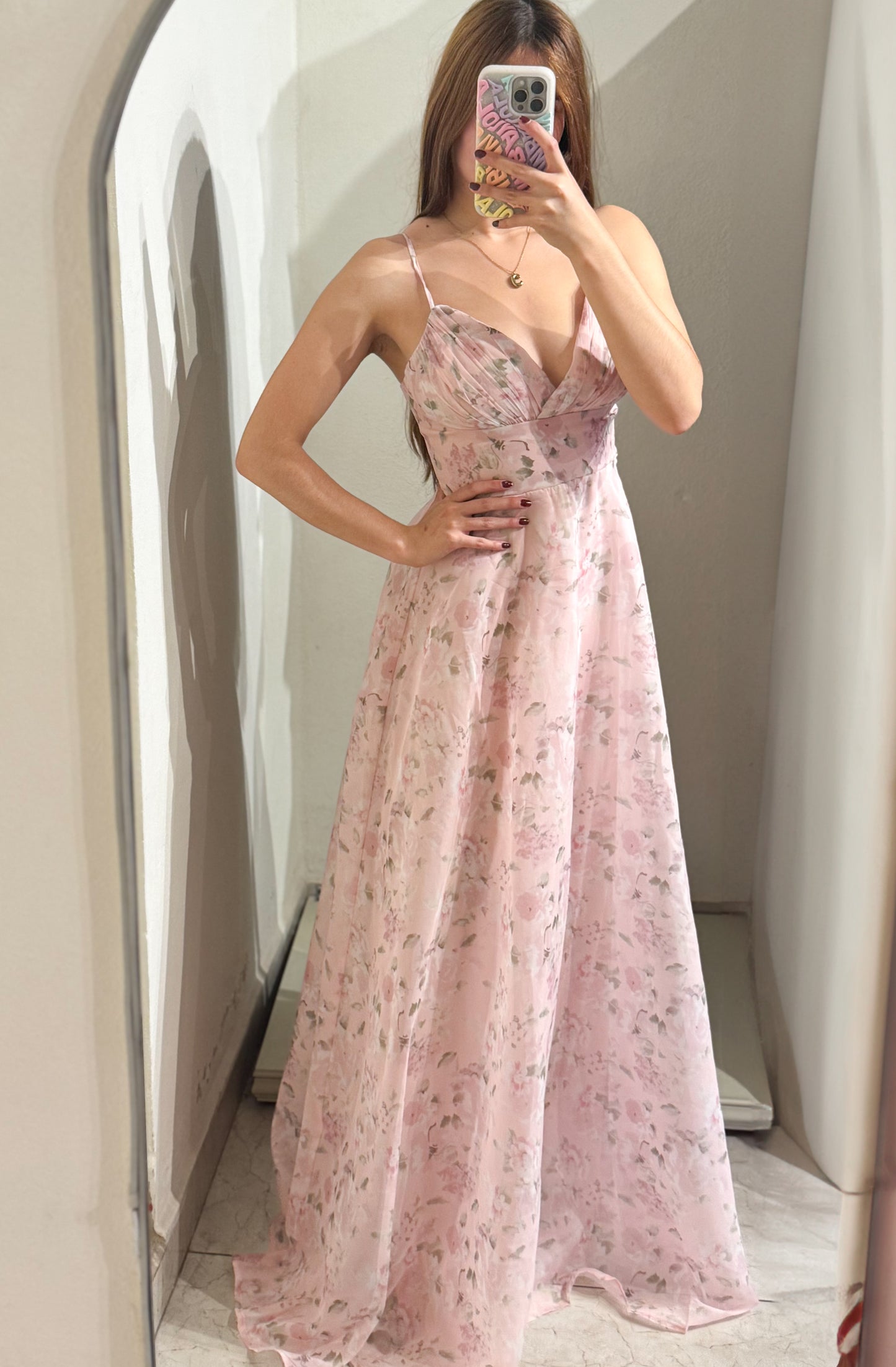 Vestido largo flores