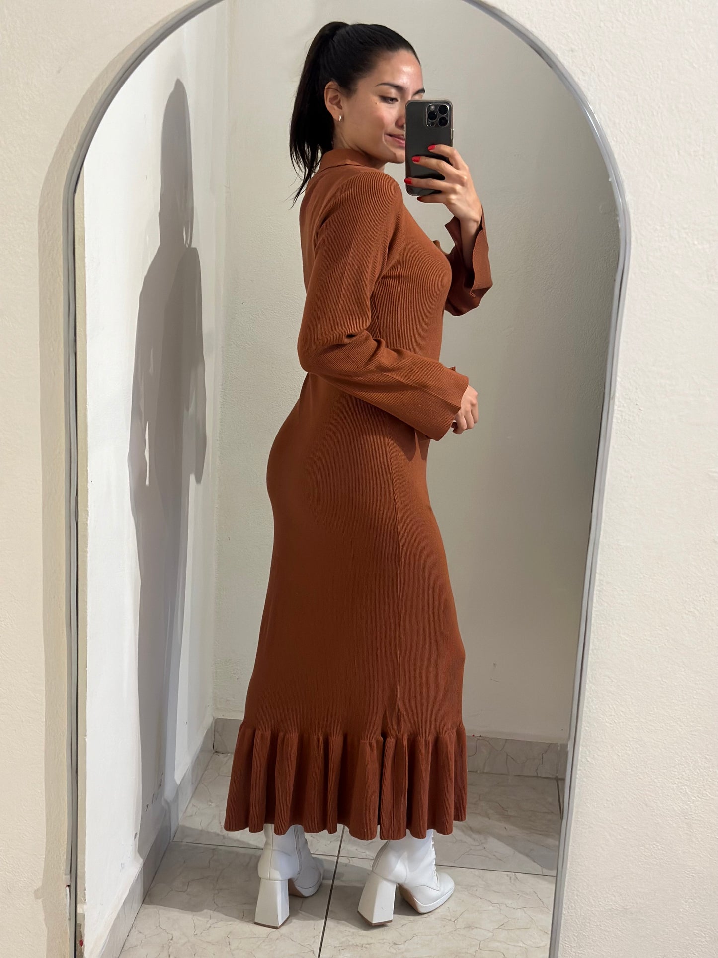 Vestido en tela de punto