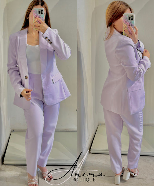 Set lila saco y pantalón