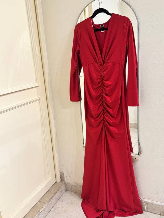 Vestido entallado rojo