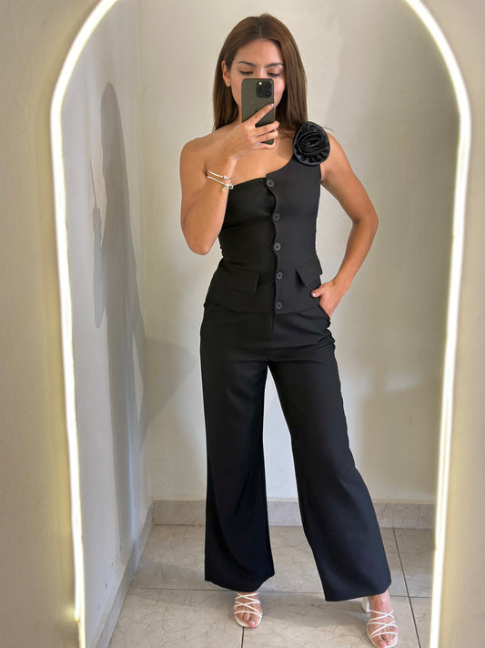 Set chaleco y pantalón negro