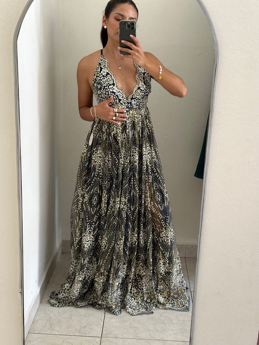 Vestido tul brillo