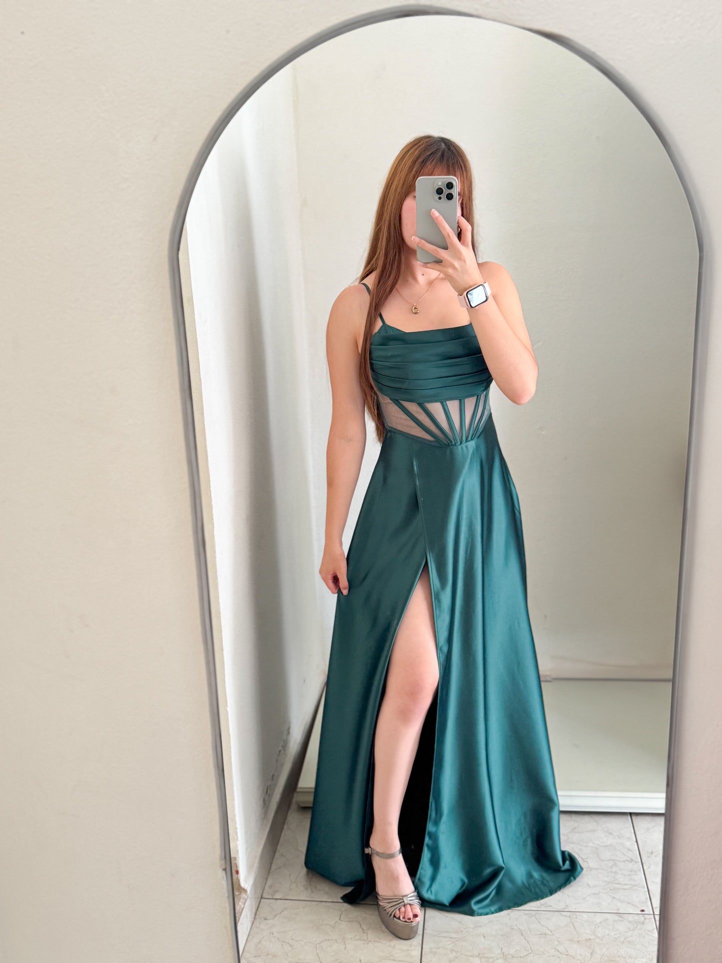 Vestido verde esmeralda