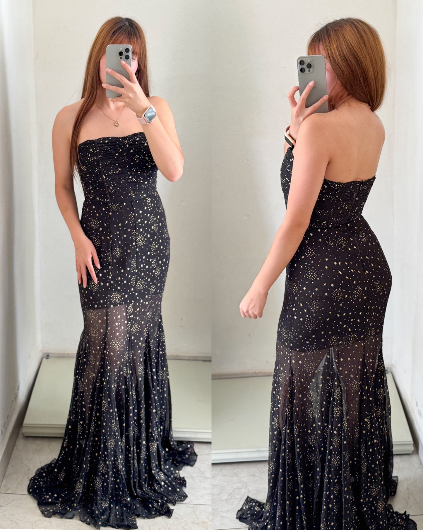 Vestido negro estrellas
