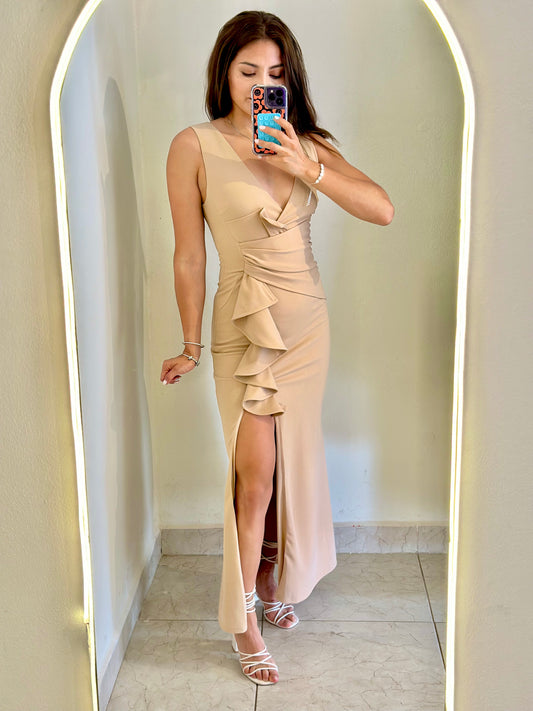 Vestido color arena